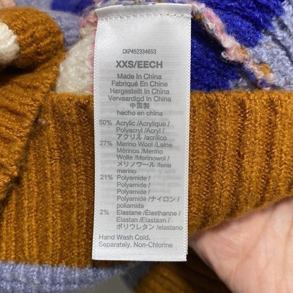 Madewell XXS Colorful Striped Cardigan Button Wool Blend Springview Card… - Picture 8 of 9